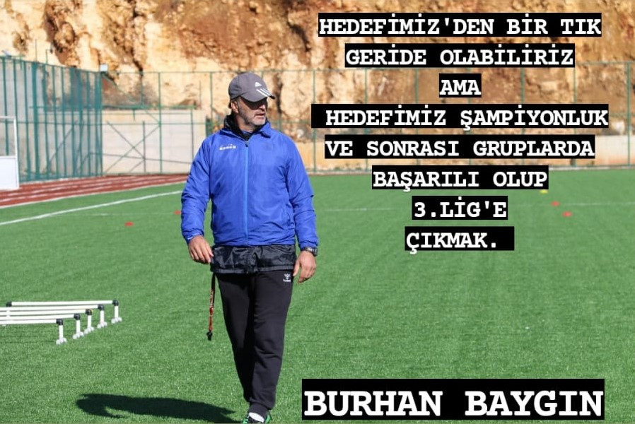 Erdemli Belediyespor Teknik Direktörü Burhan Baygın''dan açıklama