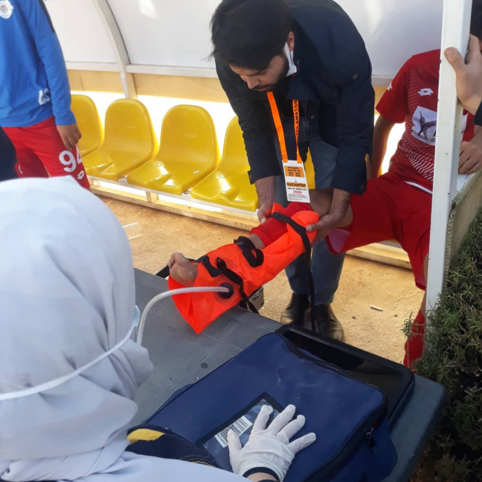 Nizip Halk Eğitimspor'da Sedye ve Ambulans İsyanı